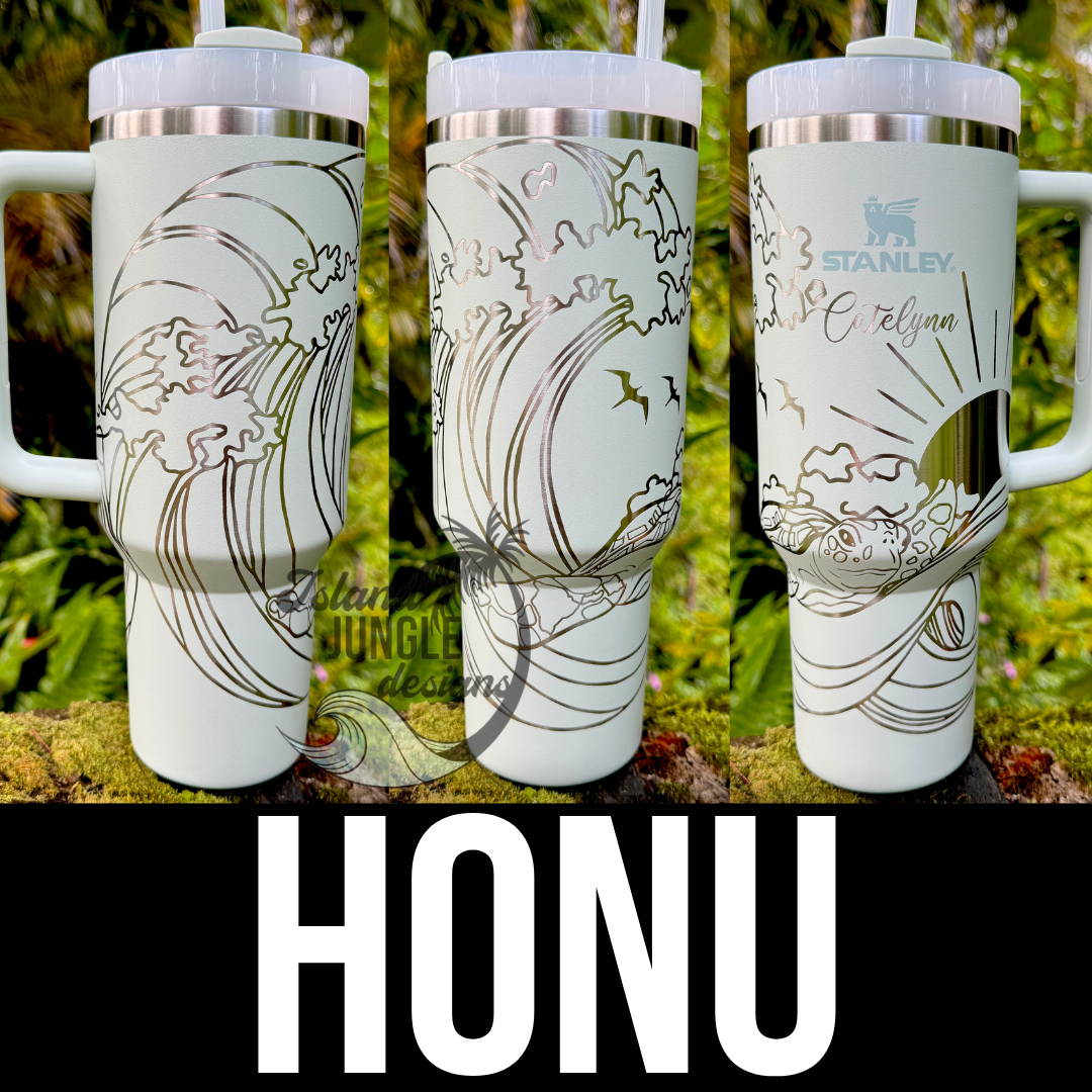 Made to Order-Laser Engraved 40oz Quencher Tumbler-Full Wrap Design-Free Shipping!