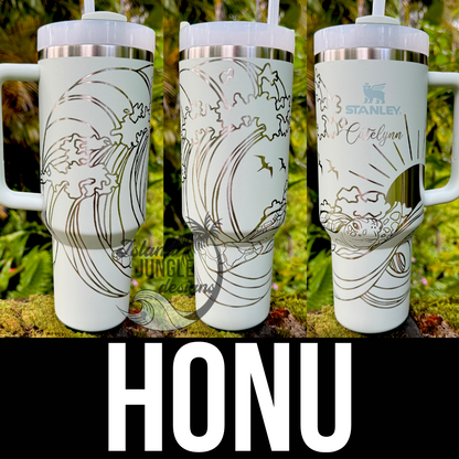 Made to Order-Laser Engraved 40oz Quencher Tumbler-Full Wrap Design-Free Shipping!