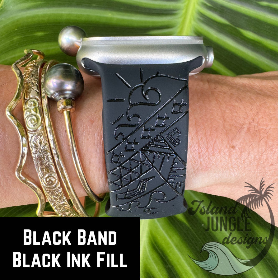 Wai'opae Tidepool Silicone Watch Band Compatible with Series 1-11, SE & Ultra