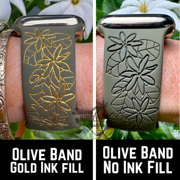 (New!) Tiare Silicone Watch Band Compatible with Series 1-10, SE & Ultra