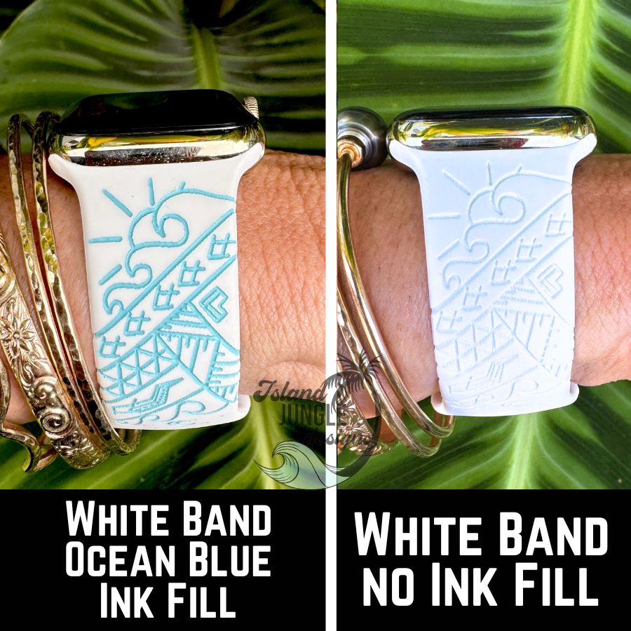 Wai'opae Tidepool Silicone Watch Band Compatible with Series 1-11, SE & Ultra