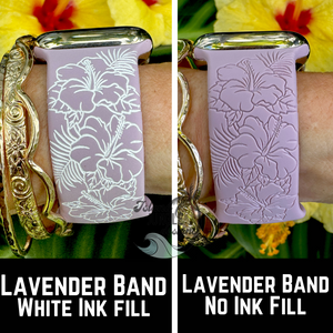 Tropical Hibiscus Silicone Watch Band Compatible with Series 1-10, SE & Ultra