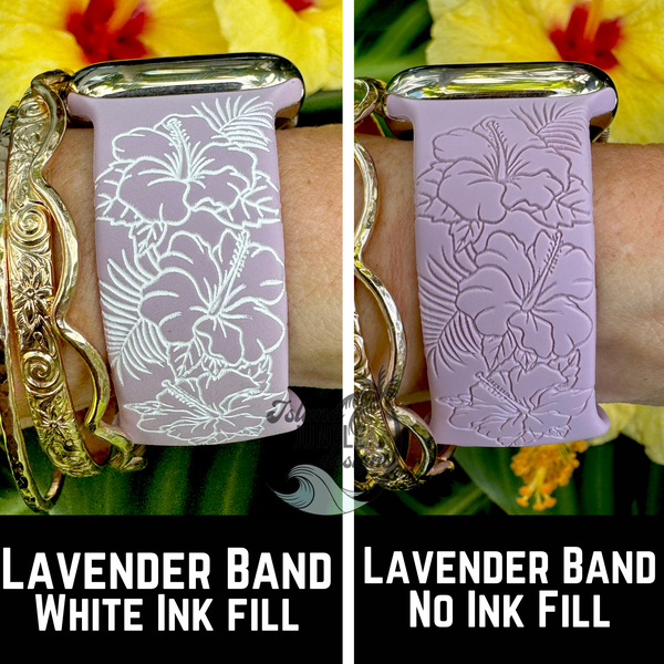 Tropical Hibiscus Silicone Watch Band Compatible with Series 1-10, SE & Ultra
