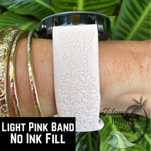 Plumeria Twist 20mm Silicone Watch Band Compatible with Samsung Galaxy, FitBit Versa 3/4, Sense & PIxel
