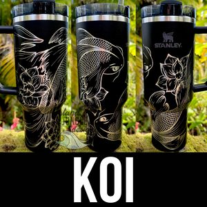 Made to Order-Laser Engraved 40oz Quencher Tumbler-Full Wrap Design-Free Shipping!