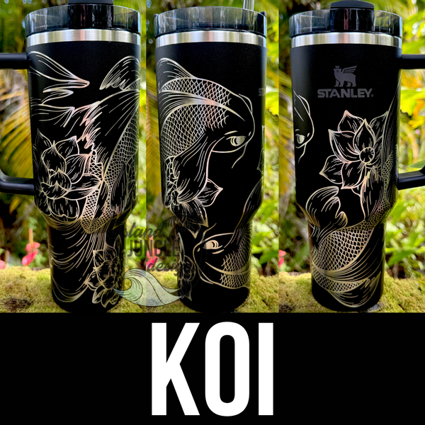 Made to Order-Laser Engraved 40oz Quencher Tumbler-Full Wrap Design-Free Shipping!