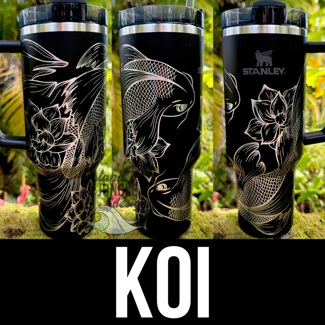 Made to Order-Laser Engraved 40oz Quencher Tumbler-Full Wrap Design-Free Shipping!