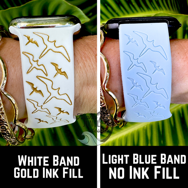 'Iwa Bird Silicone Watch Band Compatible with Fitbit Versa, Versa 2, and Versa Lite