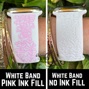 Plumeria Twist Silicone Watch Band Compatible with Series 1-10, SE & Ultra