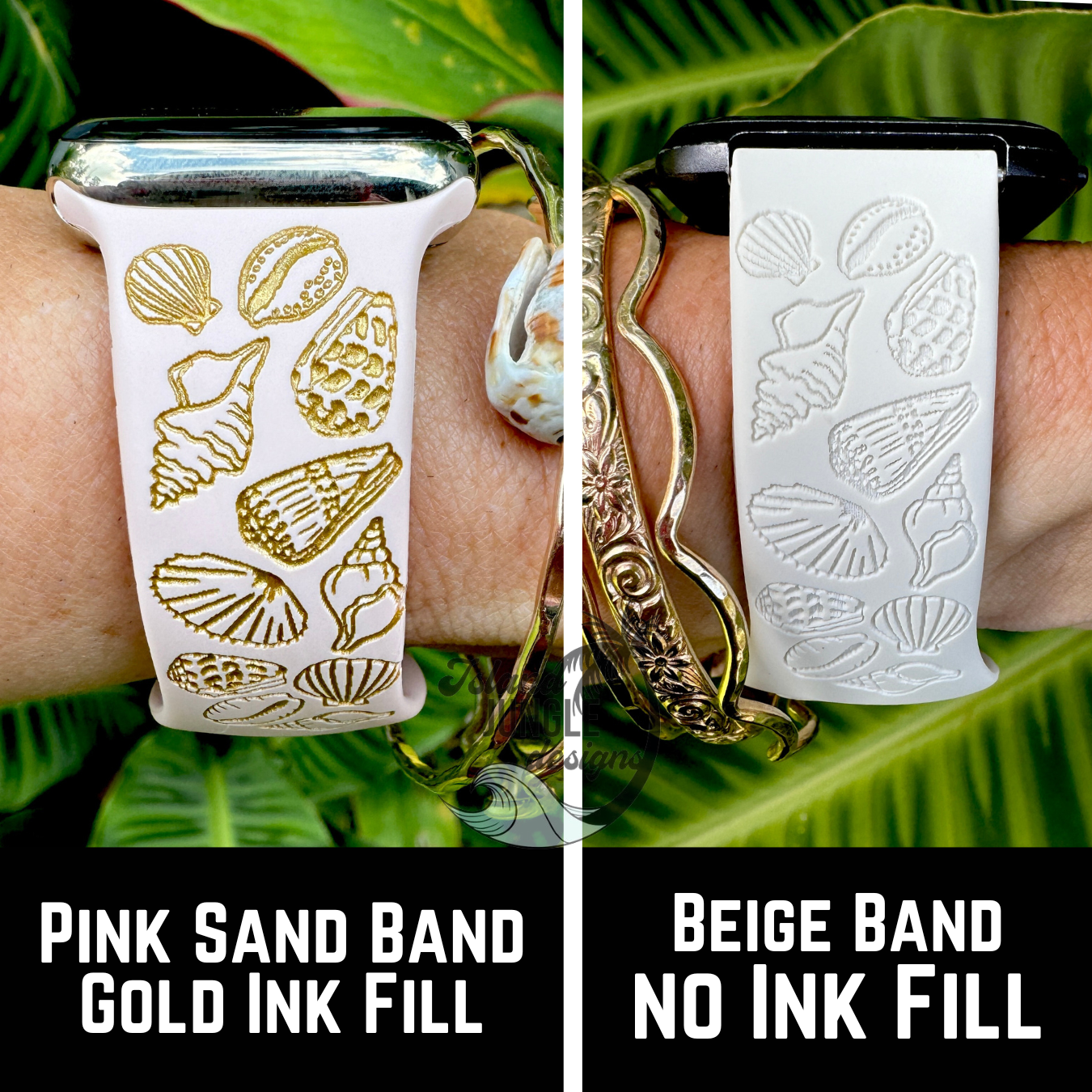 Seashell Silicone Watch Band Compatible with Fitbit Versa, Versa 2, and Versa Lite