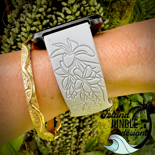 Plumeria Watchband Versa, 2 & Lite