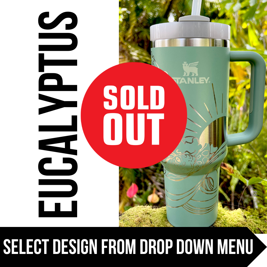 "Eucalyptus" Made to Order-Laser Engraved 40oz Quencher Tumbler-Full Wrap Design-Free Shipping!