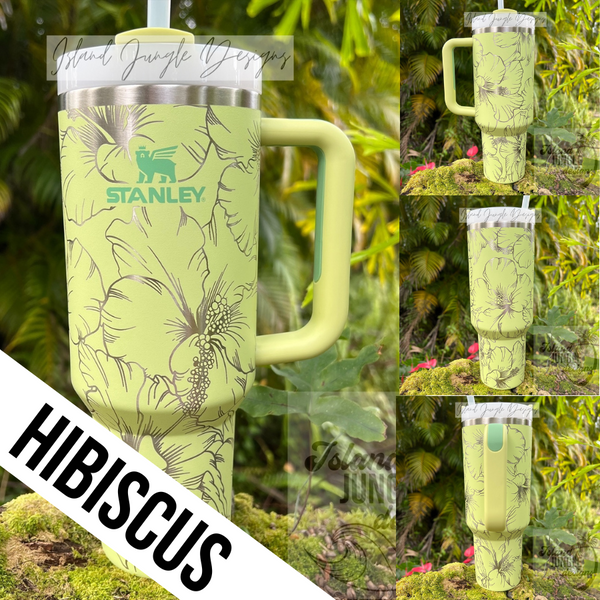 "Citron" Made to Order-Laser Engraved 40oz Quencher Tumbler-Full Wrap Design-Free Shipping!