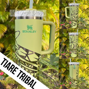 "Citron" Made to Order-Laser Engraved 40oz Quencher Tumbler-Full Wrap Design-Free Shipping!