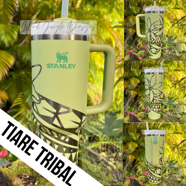 "Citron" Made to Order-Laser Engraved 40oz Quencher Tumbler-Full Wrap Design-Free Shipping!