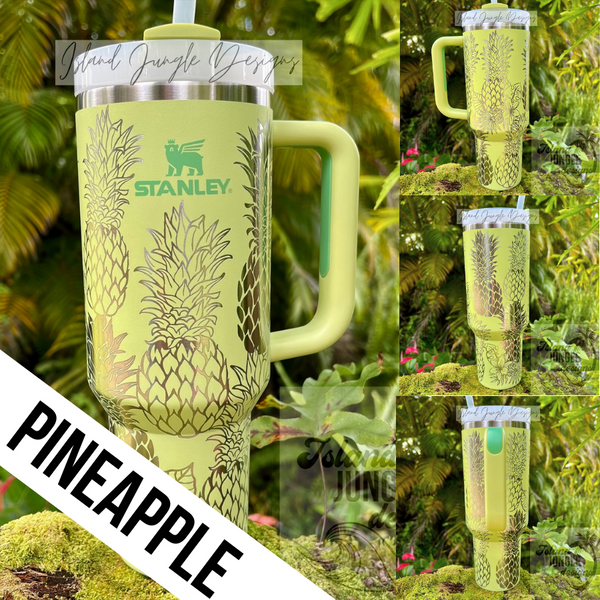 "Citron" Made to Order-Laser Engraved 40oz Quencher Tumbler-Full Wrap Design-Free Shipping!