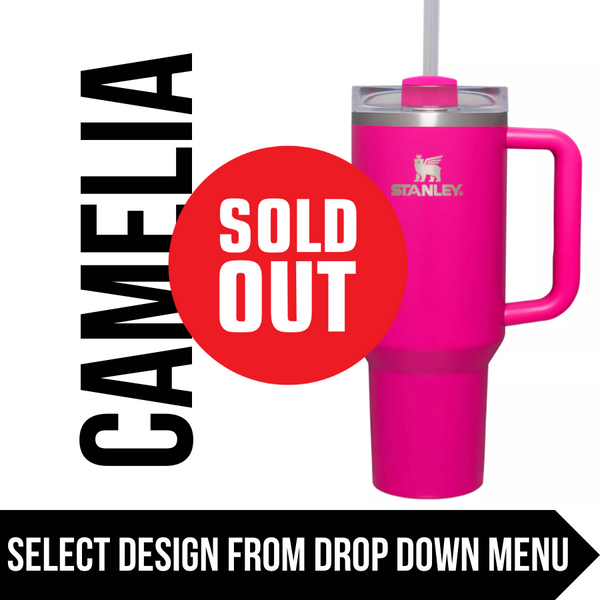 "Camelia" Made to Order-Laser Engraved 40oz Quencher Tumbler-Full Wrap Design-Free Shipping!