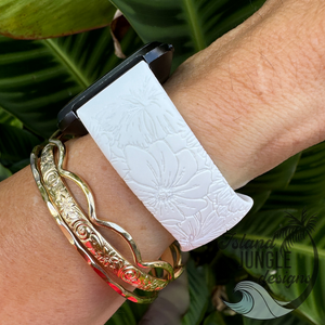 Floral Silicone Watch Band Compatible with Fitbit Versa, Versa 2, and Versa Lite