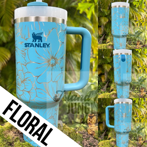 "Pool" Made to Order-Laser Engraved 40oz Quencher Tumbler-Full Wrap Design-Free Shipping!