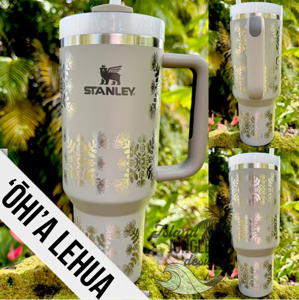 "Flint" Made to Order-Laser Engraved 40oz Quencher Tumbler-Full Wrap Design-Free Shipping!