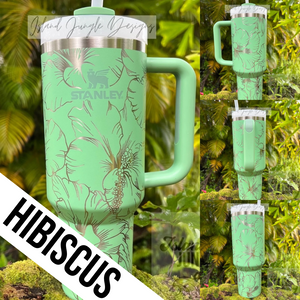 "Jade" Made to Order-Laser Engraved 40oz Quencher Tumbler-Full Wrap Design-Free Shipping!