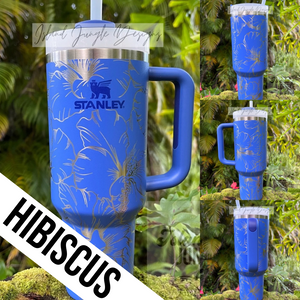 "Iris" Made to Order-Laser Engraved 40oz Quencher Tumbler-Full Wrap Design-Free Shipping!