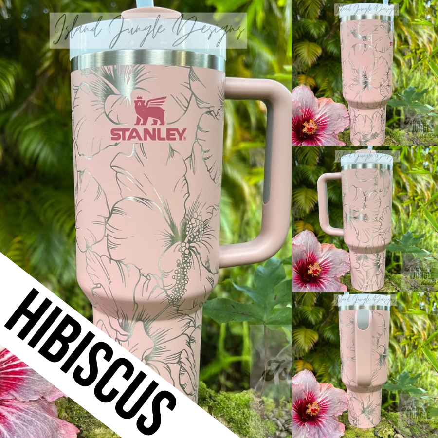 Custom pink Camo Stanley Tumbler 40oz 