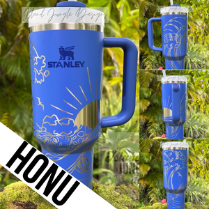 "Iris" Made to Order-Laser Engraved 40oz Quencher Tumbler-Full Wrap Design-Free Shipping!