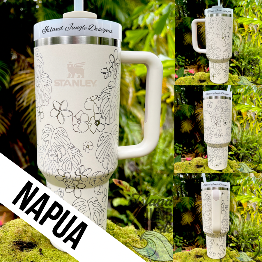 Tigerlily Made to Order-Laser Engraved 40oz Quencher Tumbler-Full Wr –  Island Jungle Designs