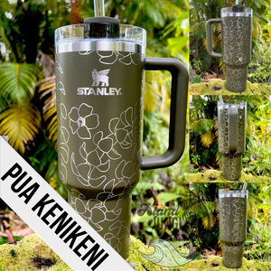 "Peet Moss" Made to Order-Laser Engraved 40oz Quencher Tumbler-Full Wrap Design-Free Shipping!
