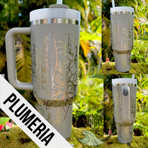 "Flint" Made to Order-Laser Engraved 40oz Quencher Tumbler-Full Wrap Design-Free Shipping!
