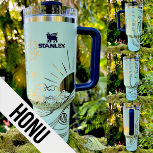 "Watercolor Blue" Made to Order-Laser Engraved 40oz Quencher Tumbler-Full Wrap Design-Free Shipping!