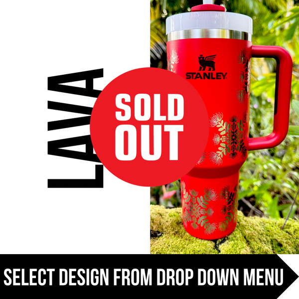 "Lava" Made to Order-Laser Engraved 40oz Quencher Tumbler-Full Wrap Design-Free Shipping!