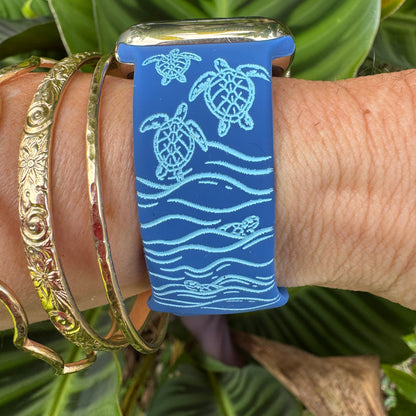 Honu Watchband Royal Blue & Light Blue