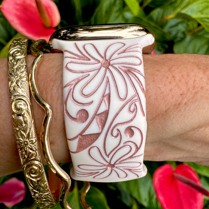Tiare Tribal Watchband Ivory & Rose Gold