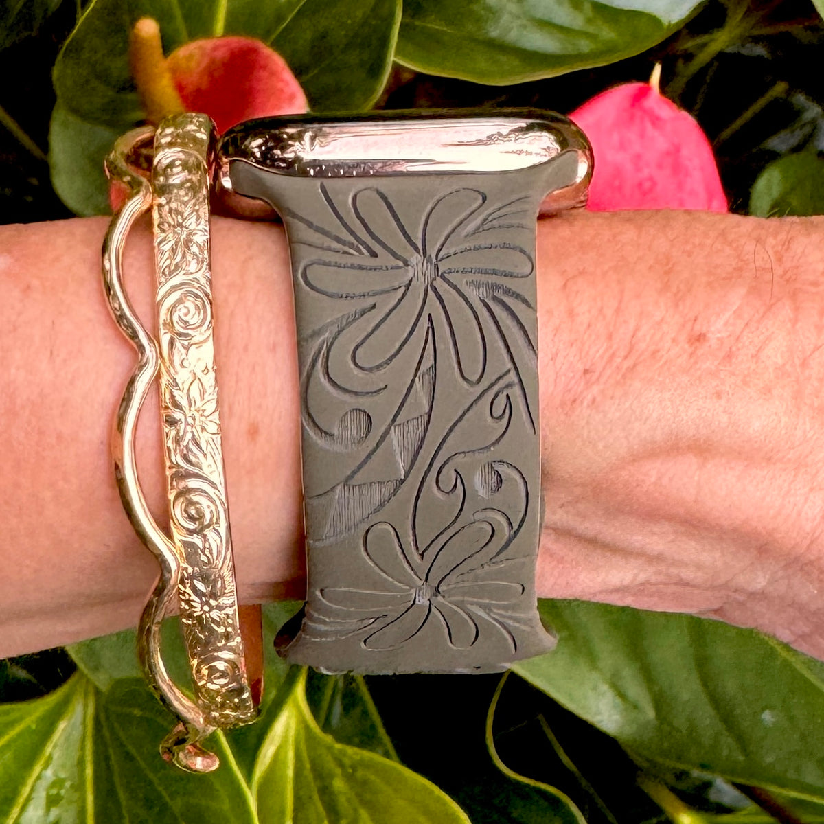 Tiare Tribal Watchband Olive Green