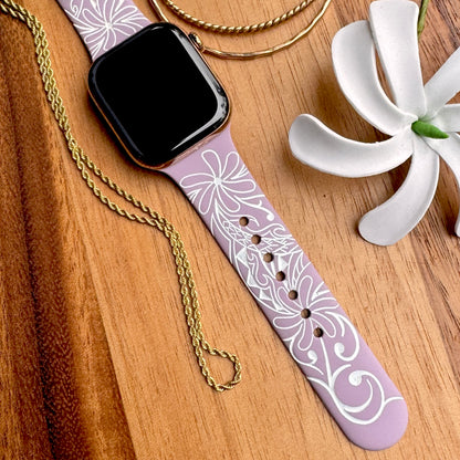 Tiare Tribal Watchband Lavender & White