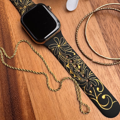 Tiare Tribal Watchband Black & Gold