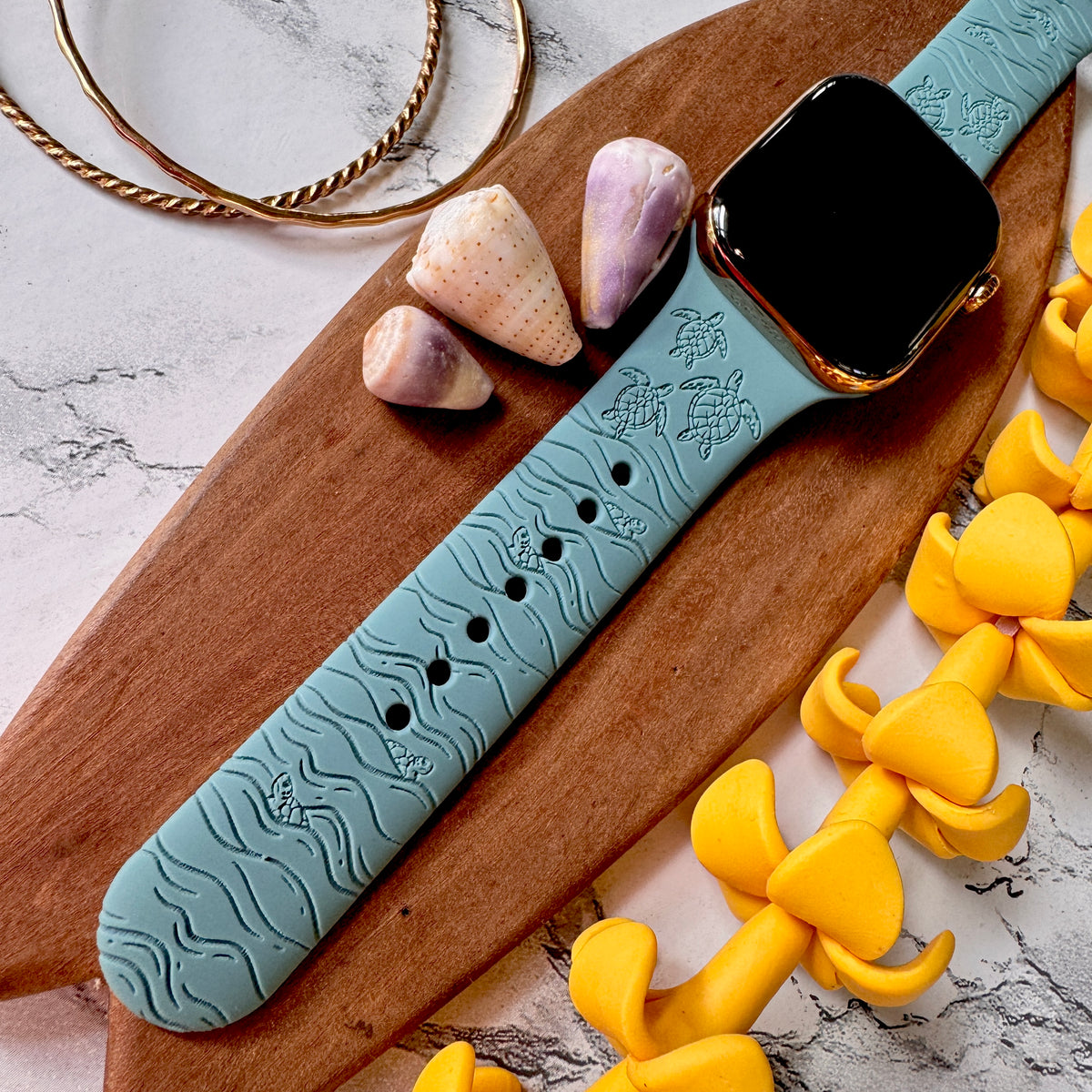 Honu Watchband Blue Cactus