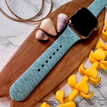 Honu Watchband Blue Cactus