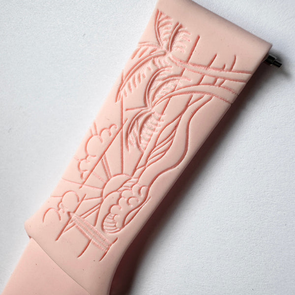 20mm Silicone Watch Band Compatible with Samsung Galaxy, FitBit Versa 3/4, Sense & Pixel One Size Wrist Pink Beach Breeze