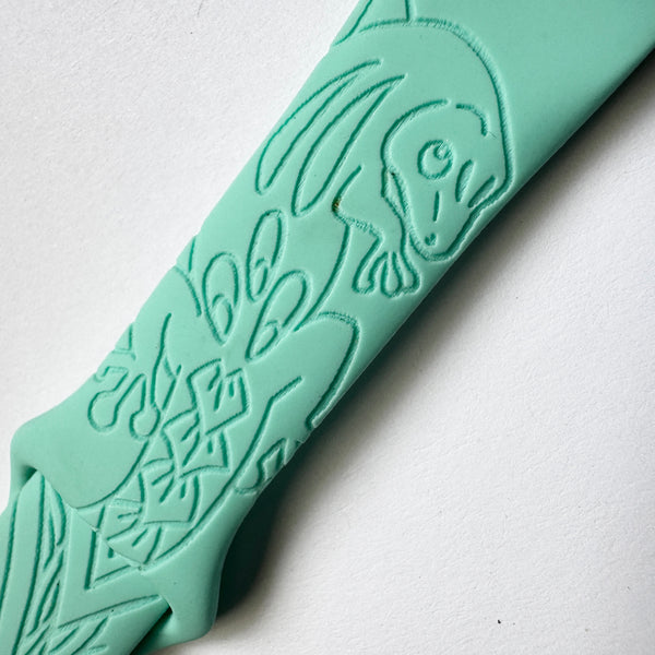 20mm Silicone Watch Band Compatible with Samsung Galaxy, FitBit Versa 3/4, Sense & Pixel Medium/Large Aqua Gecko
