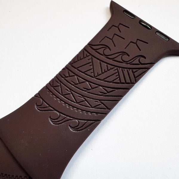 For 49mm/46mm/45mm/44mm & [42mm series 3] S/M Cocoa 'Iwa Bird Tribal CLEARANCE-ALL SALES FINAL