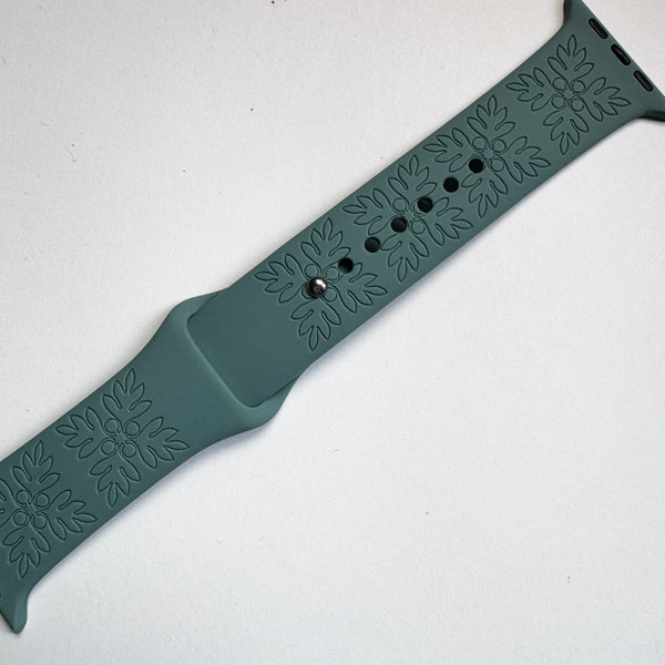 For 49mm/46mm/45mm/44mm & [42mm series 3] S/M Blue Cactus 'Ulu CLEARANCE-ALL SALES FINAL