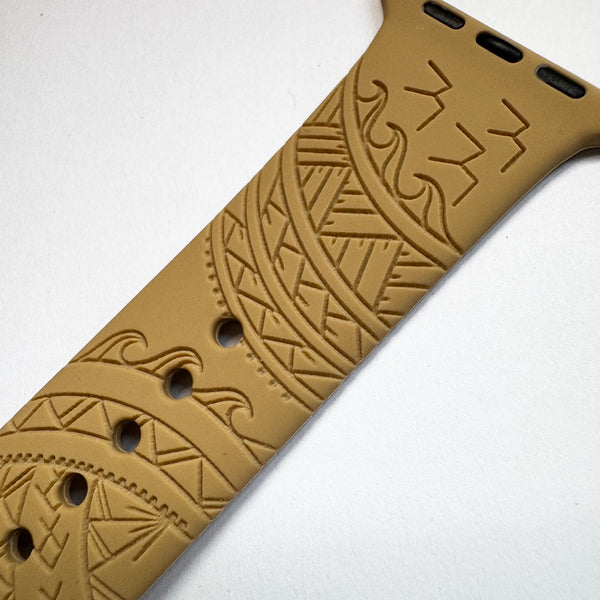 For 49mm/46mm/45mm/44mm & [42mm series 3] S/M Caramel 'Iwa Bird Tribal CLEARANCE-ALL SALES FINAL