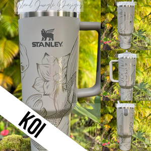 "Flint" Made to Order-Laser Engraved 40oz Quencher Tumbler-Full Wrap Design-Free Shipping!