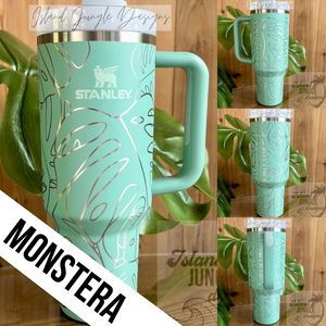 "Eucalyptus" Made to Order-Laser Engraved 40oz Quencher Tumbler-Full Wrap Design-Free Shipping!