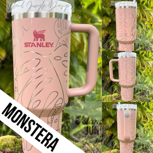 "Pink Dusk" Made to Order-Laser Engraved 40oz Quencher Tumbler-Full Wrap Design-Free Shipping!