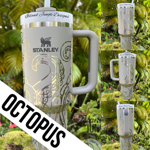 "Flint" Made to Order-Laser Engraved 40oz Quencher Tumbler-Full Wrap Design-Free Shipping!