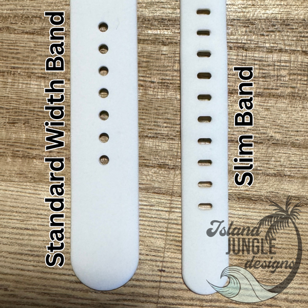 Slim Silicone Watch Band Compatible *Ink Fill Option* with Series 1-9, SE & Ultra